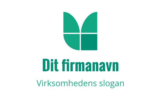 Moderne grønn logo med stiliserte bladformer