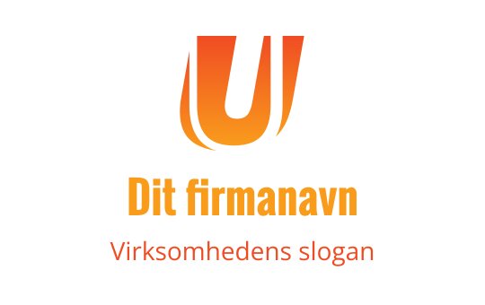 Moderne oransje og gul logo med en stilisert bokstav U