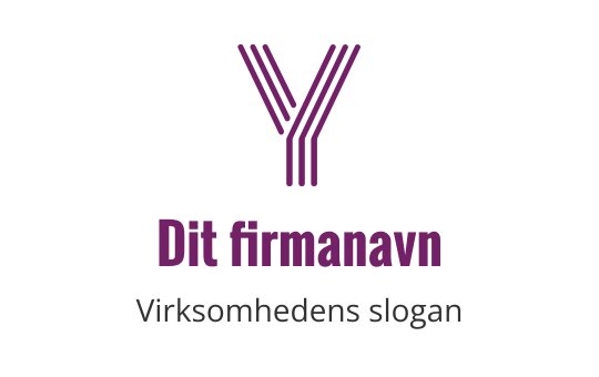 Moderne lilla logo design med en stilisert bokstav Y med linjer