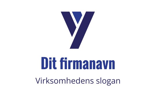 Moderne blå og mørkegrå logo med en stilisert bokstav V