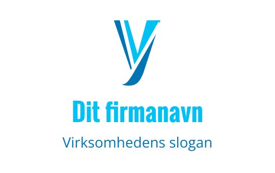 Moderne blå og teal logo med stiliserte V-elementer