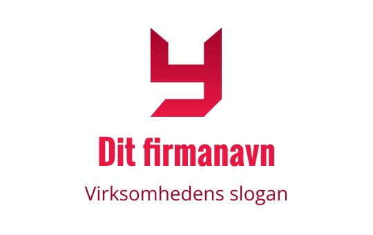 Moderne rødt logo design med en stilisert bokstav Y
