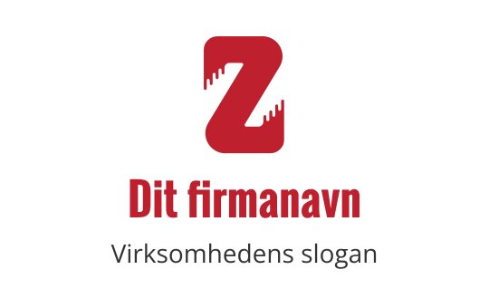 Fet rød bokstav Z logo design med dryppende effekt