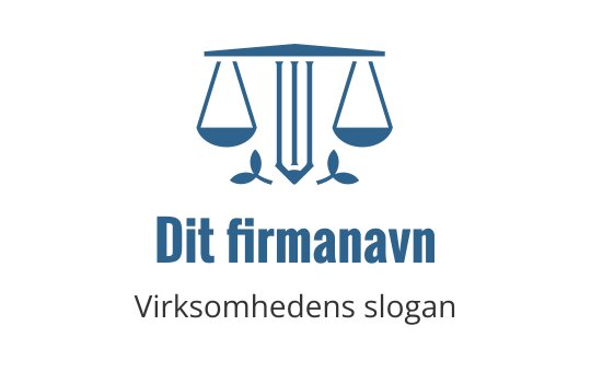 Balanserte vekter logo design i blått med elegante detaljer