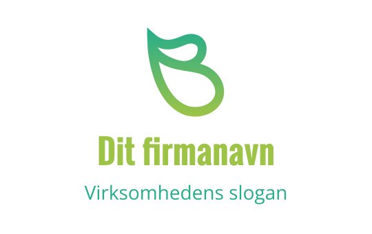 Moderne grønn logo med en stilisert B med flytende kurver