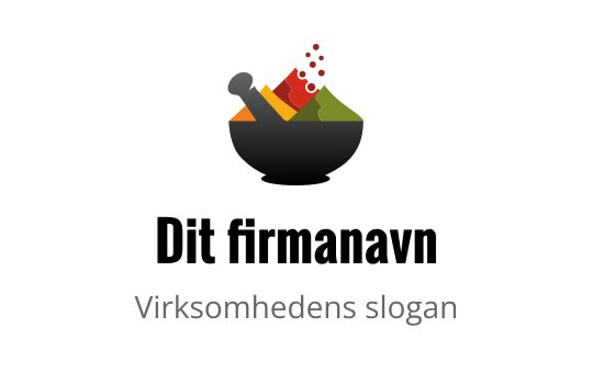 Fargerik logo med en morter og støter med krydder