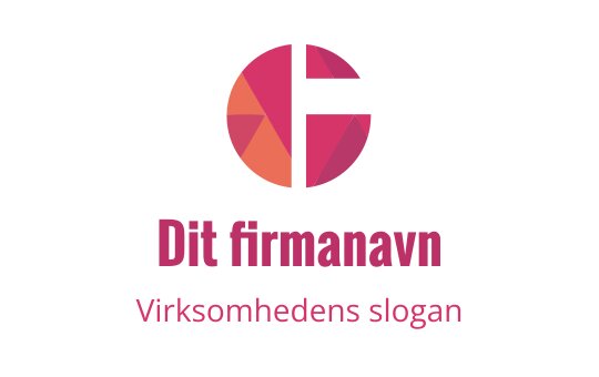 Moderne sirkulær logo design med geometriske former i rosa og oransje