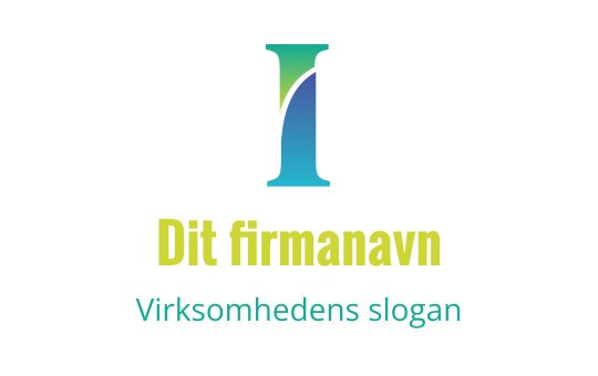 Moderne logo design med en stilisert bokstav "I" i blått og grønt