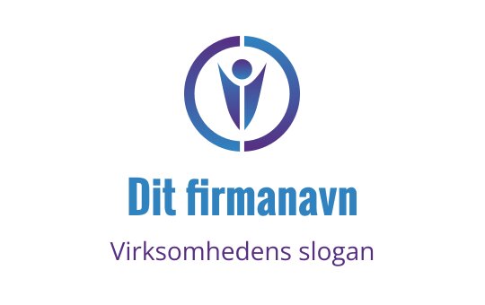 Moderne logo design med en stilisert figur i en sirkelform