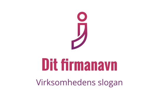Moderne logo design med en stilisert figur i lilla og rosa