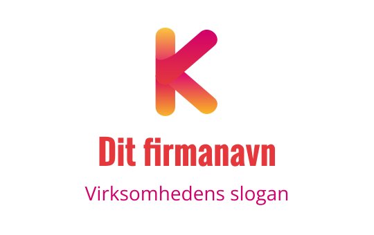 Moderne gradient logo design med en stilisert bokstav K i livlige farger