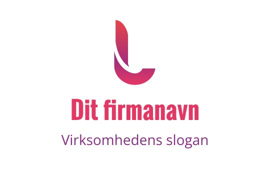 Moderne logo design med en stilisert bokstav "L" i rosa nyanser