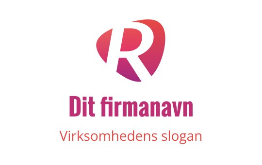 Moderne logo design med en stilisert bokstav R i gradient rosa og lilla