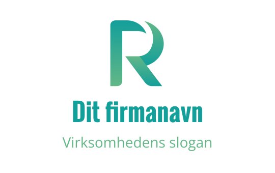 Moderne logo design i teal og grønn med en stilisert bokstav R