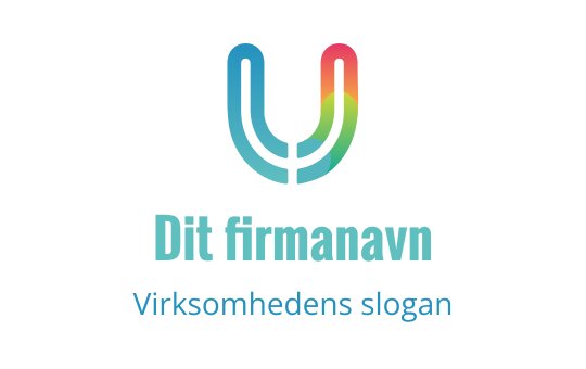 Moderne logo design med en stilisert bokstav U i livlige farger