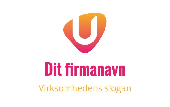 Moderne logo design med en stilisert bokstav U i gradientfarger