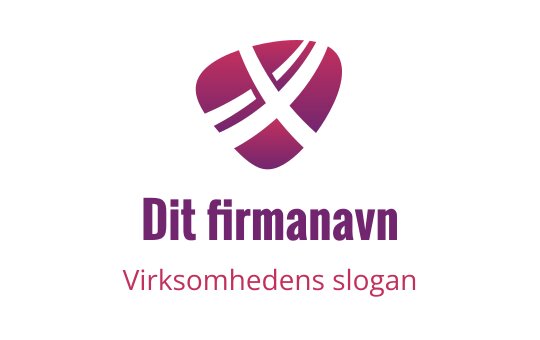 Moderne abstrakt logo design med en gradient rosa og lilla form