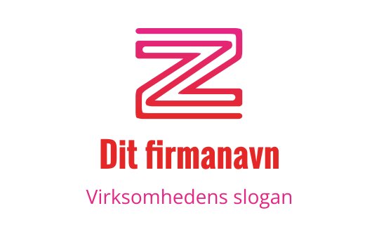 Moderne rød og rosa logo med en stilisert bokstav Z