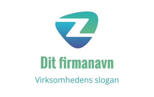 Moderne logo design med en stilisert blå og grønn bokstav Z