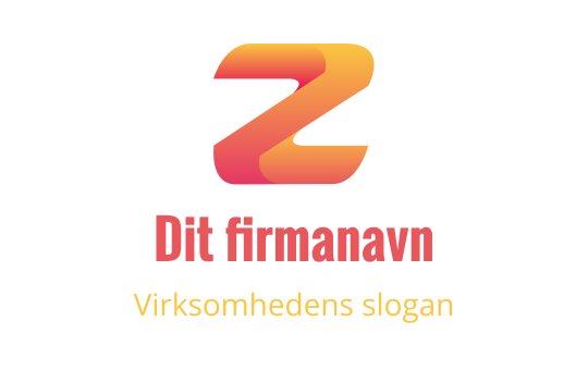Moderne gradient logo med en stilisert bokstav Z i oransje og rosa