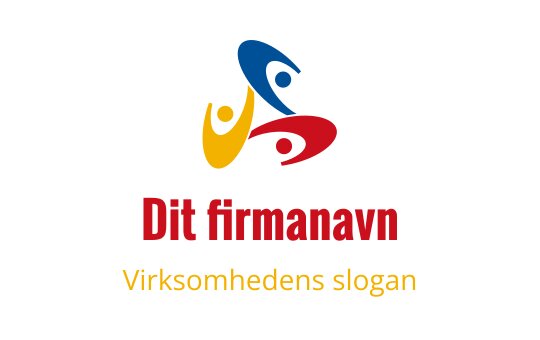 Fargerik logo med abstrakte figurer i rødt, blått og gult