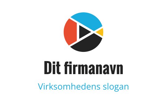 Fargerik sirkulær logo med en spilleknapp og geometriske former
