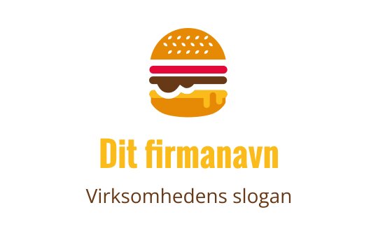 Lekent burgerlogo med livlige farger og lagdelte pålegg