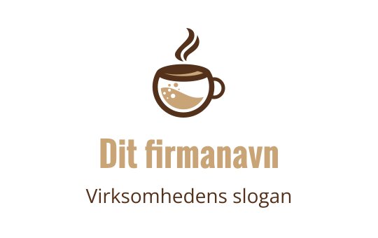 Kaffekopp logo design med damp og lekne bobler