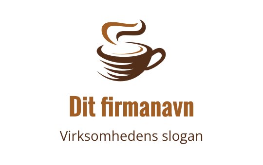 Moderne logo design av kaffekopp med damp i varme brune toner
