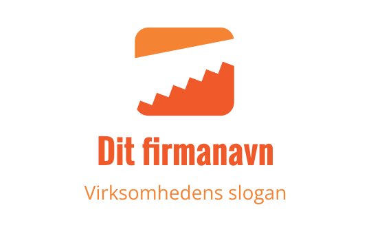 Moderne oransje logo design med en stilisert taggete form