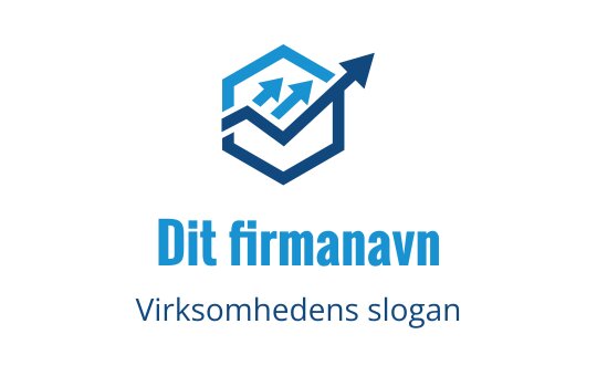 Moderne sekskantet logo design med oppoverpiler i blå nyanser