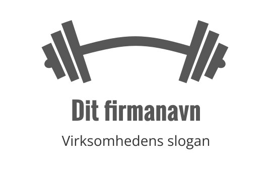 Fet vektstang logo design med en buet stang og vekter