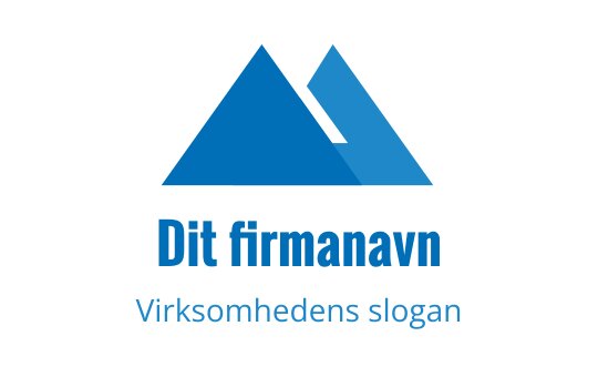 Moderne blå fjelllogo med geometriske former