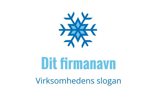 Moderne blå snøfnugg logo design med skarpe, vinklete detaljer
