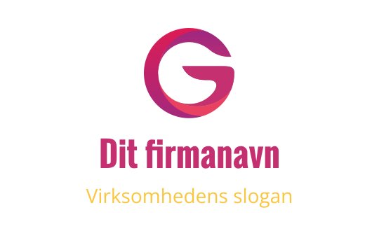 Moderne sirkulær logo med en stilisert bokstav G i gradientfarger