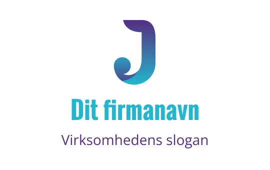 Moderne blå og lilla logo med en stilisert bokstav J