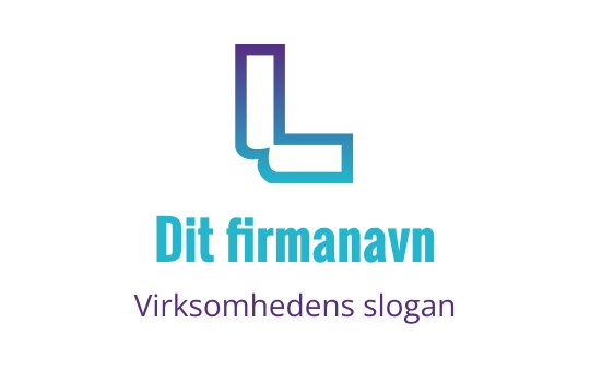 Moderne blå og lilla logo med en stilisert bokstav L