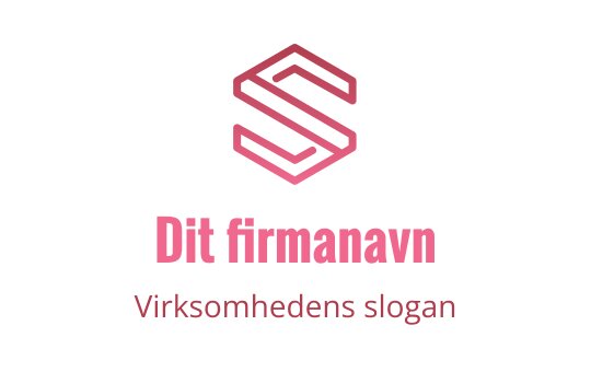Moderne rosa og grå logo med en stilisert bokstav S