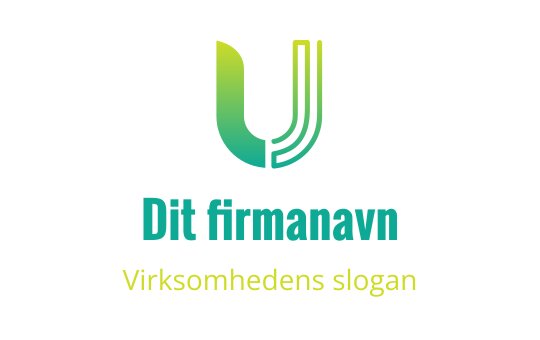 Moderne logo design med en stilisert grønn bokstav U med buede linjer