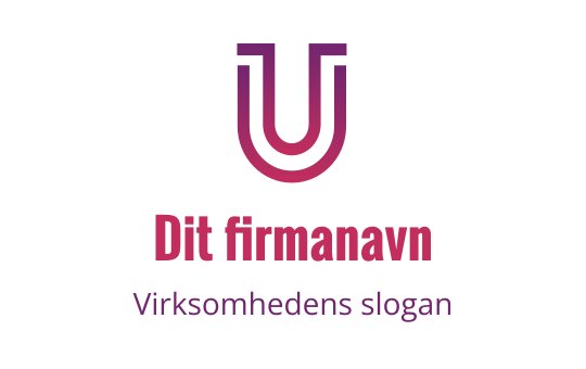 Moderne logo design med en stilisert bokstav U i gradient rosa toner