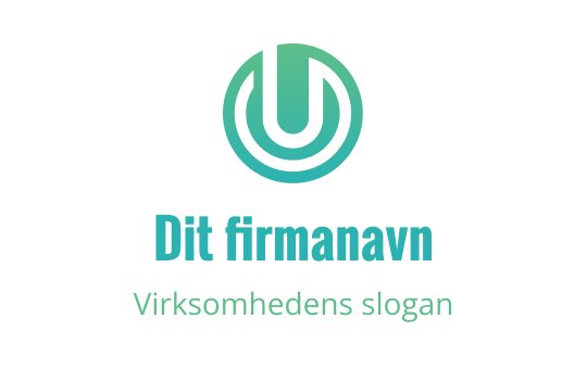 Moderne teal logo med et sirkulært emblem og fet typografi