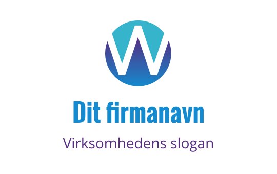 Moderne blå og teal logo med en stilisert bokstav W