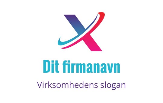 Dynamisk logo design med en stilisert bokstav X i livlige farger