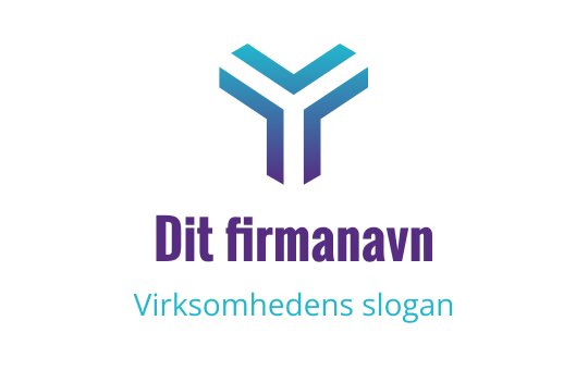 Moderne geometrisk logo design med blå og lilla gradientelementer