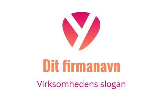 Moderne logo design med en stilisert bokstav Y i rosa og oransje