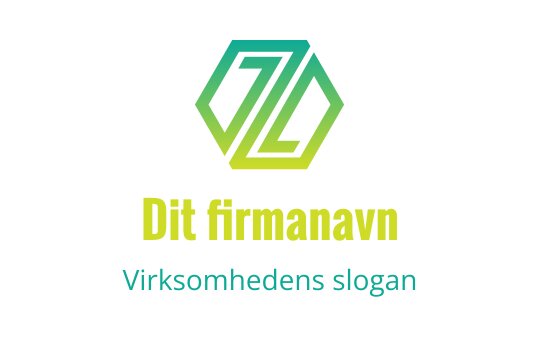 Moderne sekskantet logo design med sammenflettede grønne bokstaver Z og L