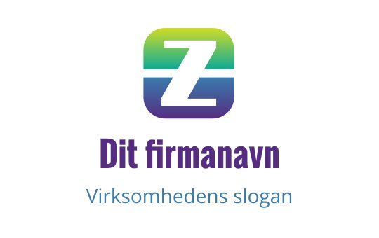 Moderne logo design med en stilisert bokstav "Z" i gradientfarger