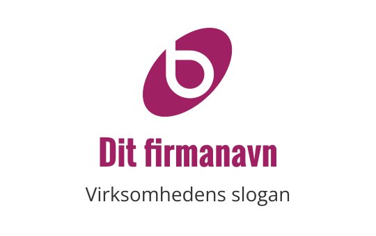 Moderne logo design med en stilisert bokstav 'b' i rosa og svart
