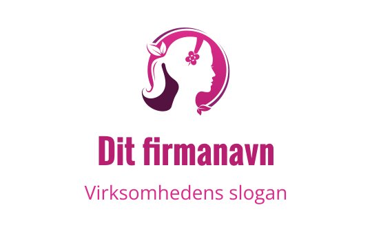 Stilig logo design med silhuett av en kvinne med en blomst