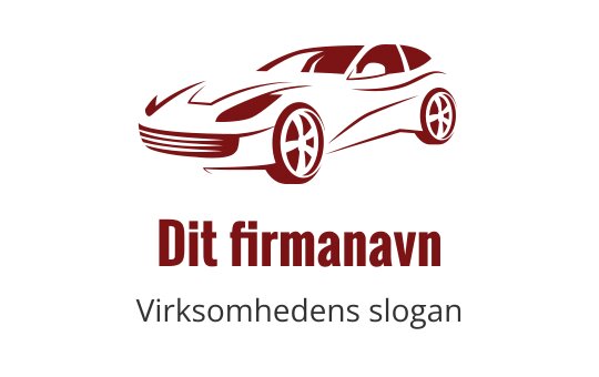 Strømlinjeformet logo design av rød sportsbil med sterke linjer og dynamisk form